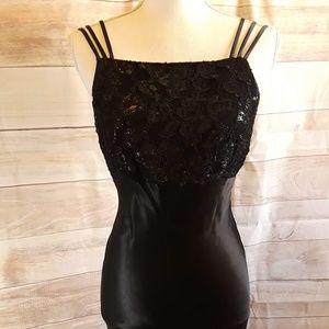 Black Form Fitting Full Length Dress - Elegant